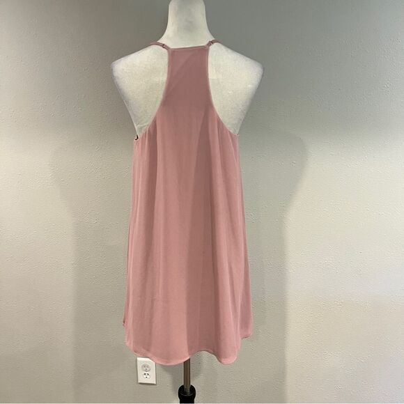 Charlotte Russe dusty Pink Strappy a-line mini Dress size medium - Picture 6 of 12
